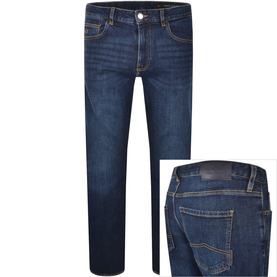Armani Exchange J16 Straight Fit Jeans Blue | Mainline Menswear us